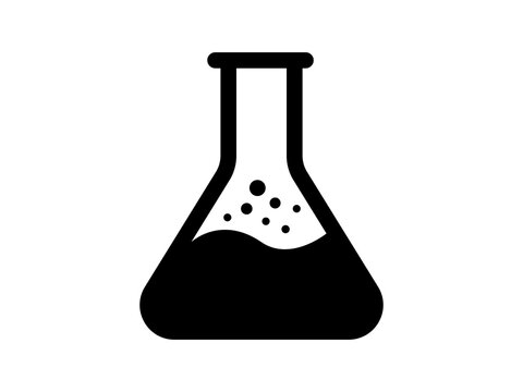 Chemical test tube icon vector illustration for chemistry laboratory science research experiment and medical analysis