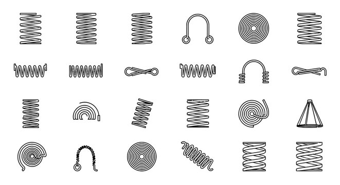 collection of various spring designs and types for engineering and mechanical applications