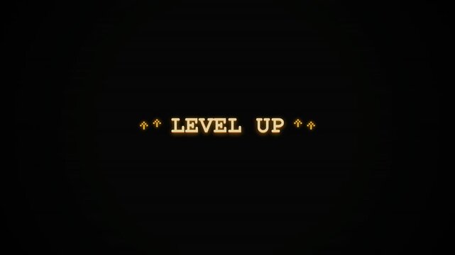 Retro Level Up Animation for Game Design and Technology Use