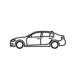 Fototapeta premium Modern sedan car side view.