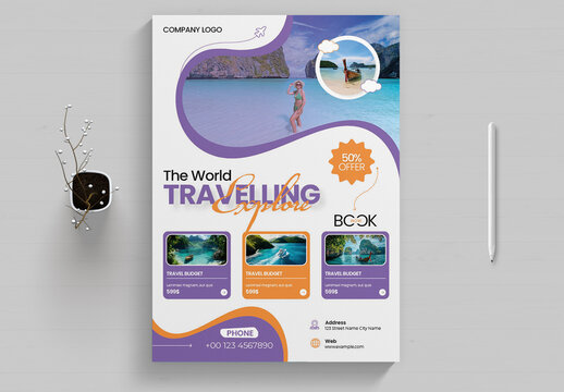 The World Explore Travelling Flyer Template