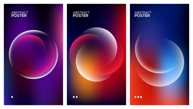Abstract Gradient Sphere Background with Blurred Circles, Vibrant Colors, and Fluid Shapes. Futuristic Soft Glow Composition for Modern Design, Poster, Wallpaper, and Creative Digital Illustration Use