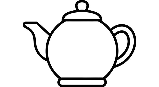 Simple line drawing of a teapot.