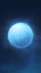Obraz premium Luminous planet illustration evokes serene cosmic beauty ideal for elegant futuristic design concepts