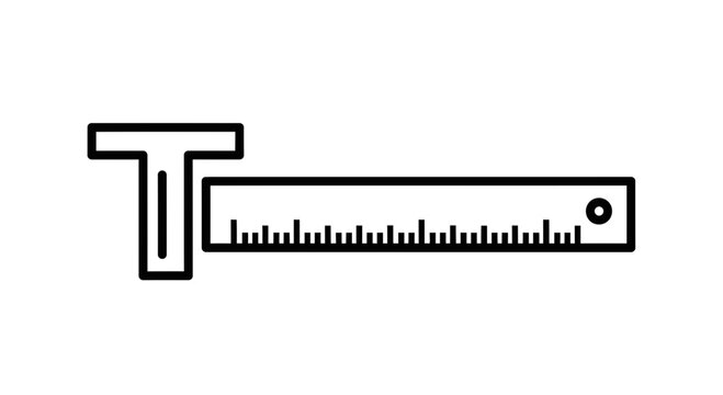 Ruler with T square tool.