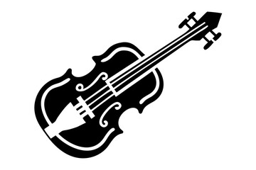 Fototapeta premium electric cello silhouette illustration for music instrument and modern performance design