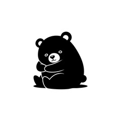 Cute Baby Bear Cub Sitting Vector Illustration © Madanigraph.idn