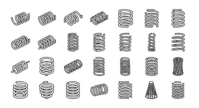 collection of different types of springs springs in various forms and sizes