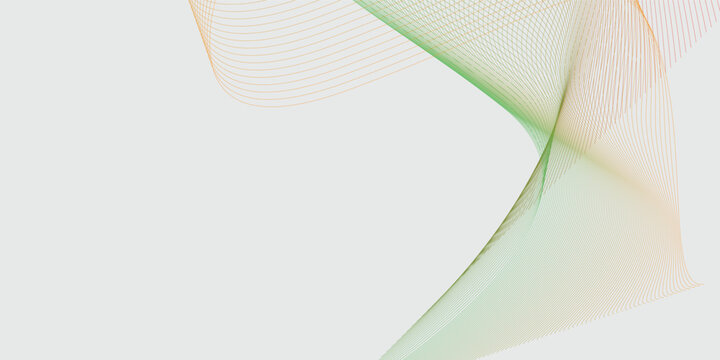 Abstract vibrant wave line art
