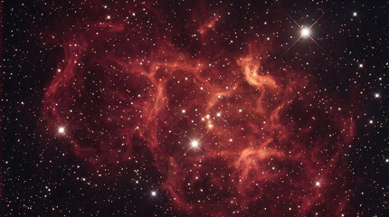 Obraz premium Colorful Cosmic Nebula with Stars and Space Dust Clouds Generative AI