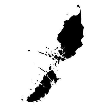 Palau Map Silhouette Vector Illustration
