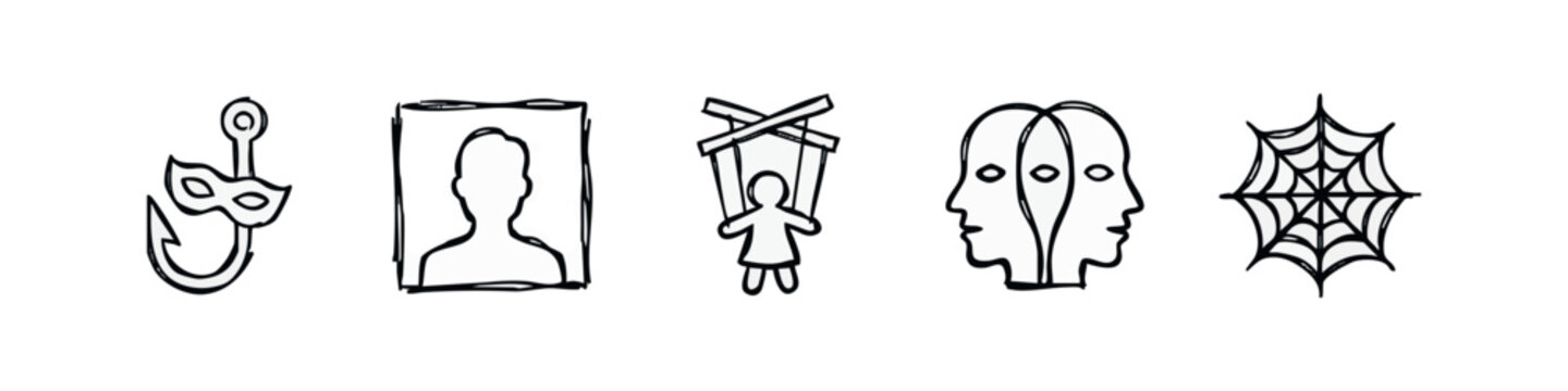 Deception Manipulation and Online Phishing Hand-Drawn Icons
