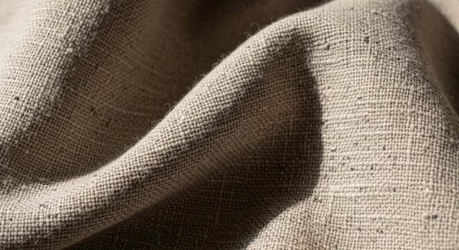 Close-up of beige fabric texture.