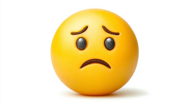 A frowning yellow emoticon with a concerned expression on its face