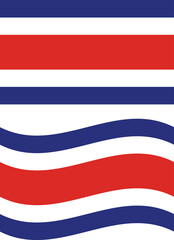 Fototapeta premium Waving flag of Costa Rica. Costa Rica flag on white background. Costa Rica Flag. flat style.