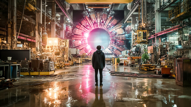 futuristic particle accelerator