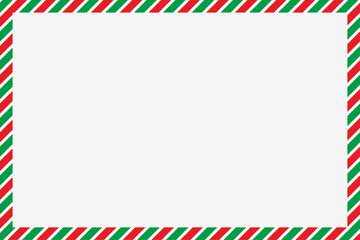 Obraz premium Festive Christmas diagonal stripe frame template