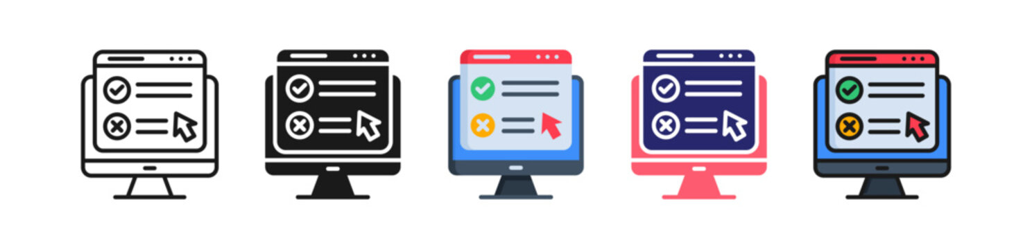 Usability Testing Multiple Style Icon Set Collection. 