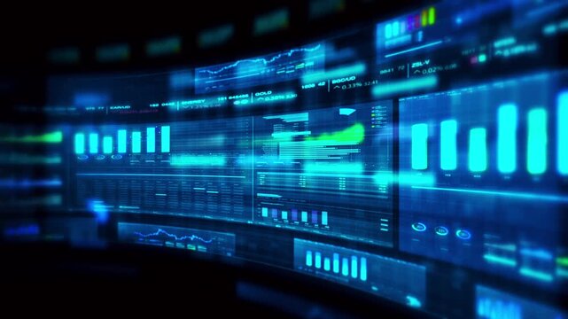 Futuristic global financial data visualization, world map and digital globe with candlestick chart, stock trading analytics, forex market dashboard, fintech infographic, big data interface