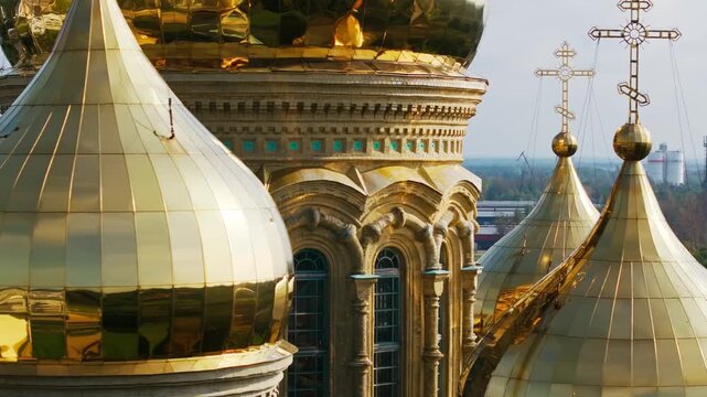Aerial orbit highlights cathedral story of decline and restoration
