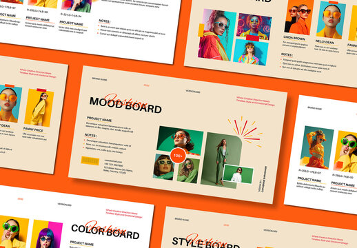 Fashion Mood Board Template Layout