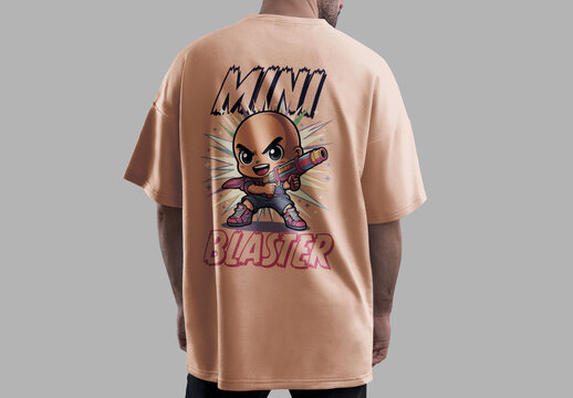 Funny Cartoon Action Character Tshirt Design Template