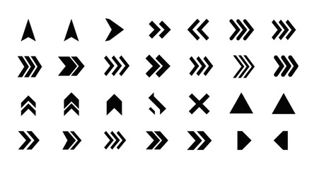 Collection of Various Arrow Icons and Symbols. © Raden