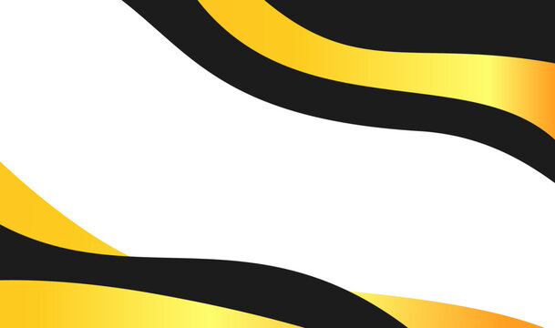 Abstract black and gold swirl design on white background. Suitable for luxury branding, invitations, packaging, and social media posts. Sophisticated and versatile visuals.