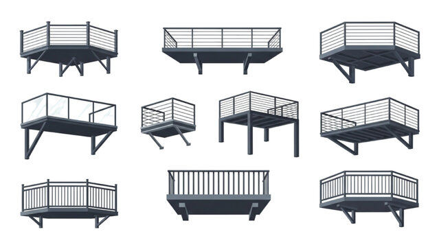 Deck and balcony designs a variety of architectural styles