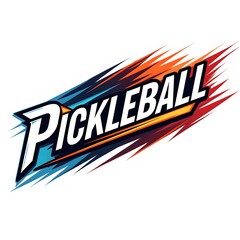 Fototapeta premium Pickleball Sport Typography Speed Motion Design