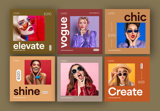 Fashion Social Media Post Template Design