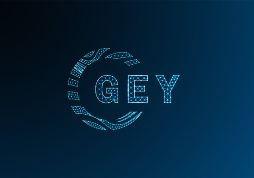 GEY low poly letter logo vector design. GEY lower poly logo design. GEY unique low poly logo design.