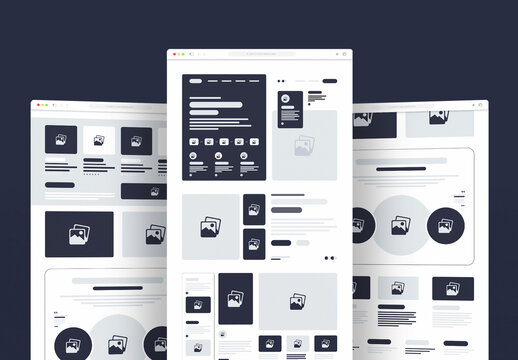 Modern Landing Page Wireframe Template