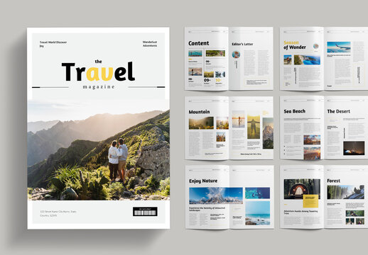 Travel Magazine Template Layout