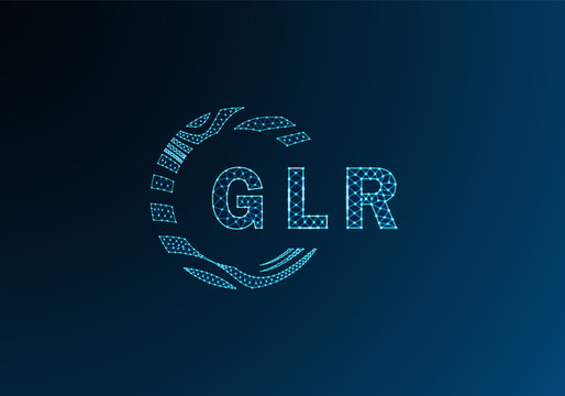GLR low poly letter logo vector design. GLR lower poly logo design. GLR unique low poly logo design.