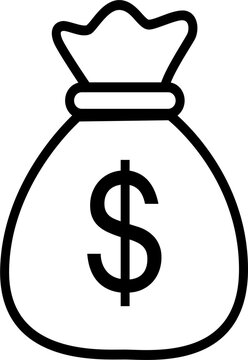Money Bag with Dollar Sign Icon
