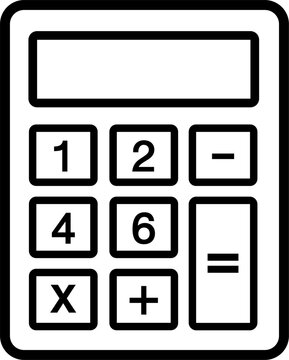 Financial Calculator Line Icon
