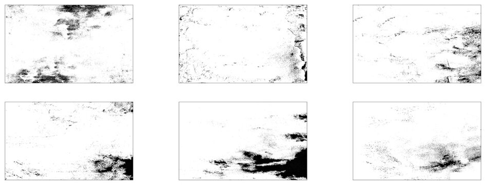 Black ink borders for vintage paper and grunge textures