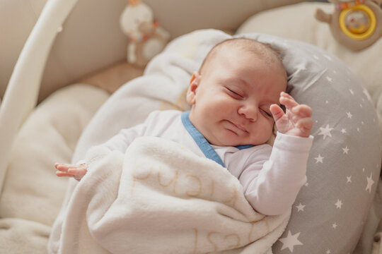 Maternity leave with sleeping baby at home