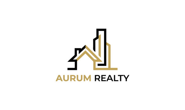 AURAM REALITY LOGO, aurum realty logo, real estate logo design, luxury real estate logo, modern property logo, house and building logo, realty branding, premium property logo, construction company log