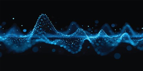 Glowing abstract blue vector background with bright stars and flowing energy waves featuring a curved line pattern and decorative light elements for a motion design wallpaper © TANZUM AKTER
