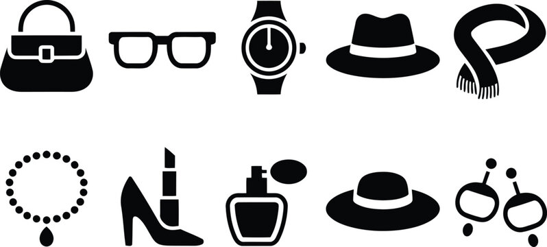 Fashion accessories collection handbag sunglasses watch hat jewelry more