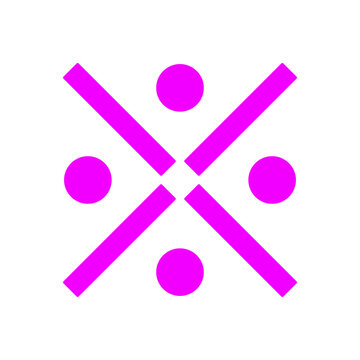 Purple graphic design symbol logo.