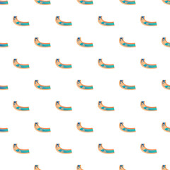Fototapeta premium People enjoying a water slide at a swimming park in a seamless pattern