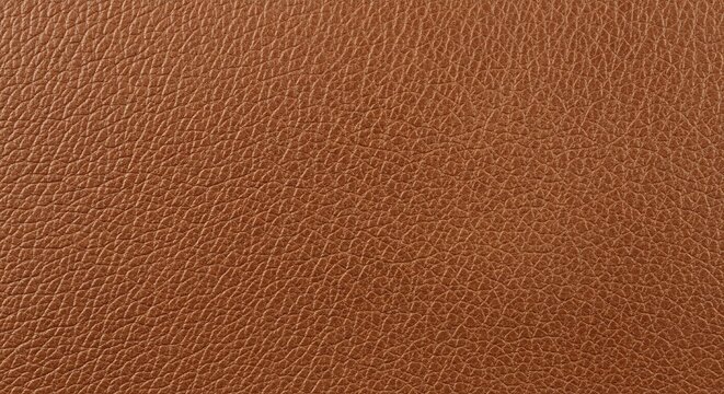 Close-up Texture of Rich Brown Leather Material Surface.
