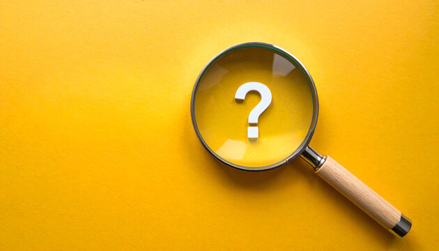 Mustard yellow question concept