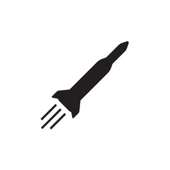 Obraz premium missile icon silhouette