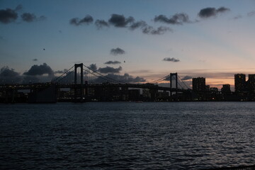 Obraz premium Tokyo Bay Bridge Skyline At Twilight