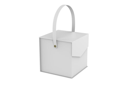 Luxury Cardboard Paper Boxes Isolated On White Background. 3d illustration