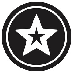 Fototapeta premium Star Icons in a Black Circle Featuring a 5 Point Star Design